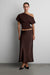 Asymmetrical off shoulder top in coffee bean — main image