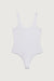 Form scoop neckline bodysuit in white — main image