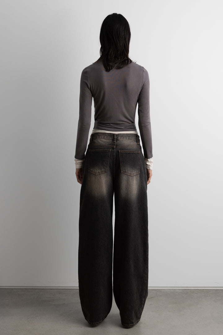 LAYERED EFFECT LONG SLEEVE TOP