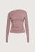 RUCHED ASYMMETRICAL LONG SLEEVE TOP