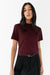 Burgundy short sleeve top in burgundy — main image