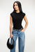 Classic sleeveless knit top in black — main image