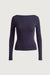 Cloud boat neck long sleeve top in odyssey grey — main image