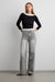 Layered boat neck top in black — main image