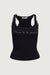 Spoiled lace trim tank top in charcoal — main image