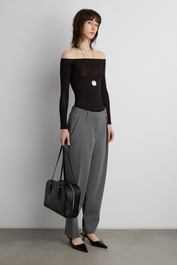 SHEER LIGHTWEIGHT OFF THE SHOULDER TOP