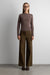 Stitched shoulder long-sleeve t-shirt in cocoa brown — main image