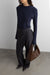 Stitched shoulder long-sleeve t-shirt in navy — main image