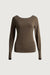 Open back long sleeve top in canteen — main image