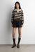 Striped rugby polo sweater in brown mix — main image