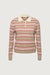 CLASSIC FIT STRIPED POLO LONG SLEEVE SWEATER