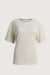 Contrast neck t-shirt in gray stripe — main image