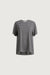 Relaxed stripe short sleeve t-shirt in dark gray stripe — main image