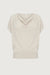 Cowl neck knit top in gray — main image