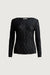 Sheer knit top in black — main image