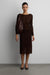 Sheer knit top in brown — main image