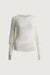 Long sleeve henley tee in ivory — main image