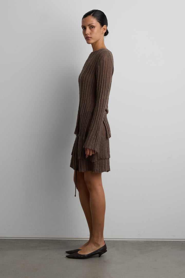 DRIFT KNIT TOP in Gray — alternate angle