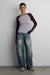 Contrast raglan long sleeve t-shirt in wine — main image