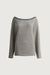 Striped long sleeve in light gray stripe — main image