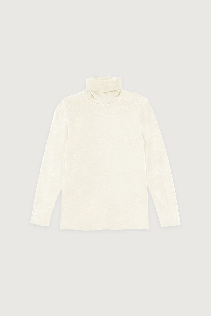 TURTLENECK TOP in Oatmeal — alternate angle