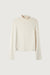 Mockneck long sleeve top in fog — main image