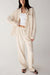 Oversized knit shirt in oatmeal — main image