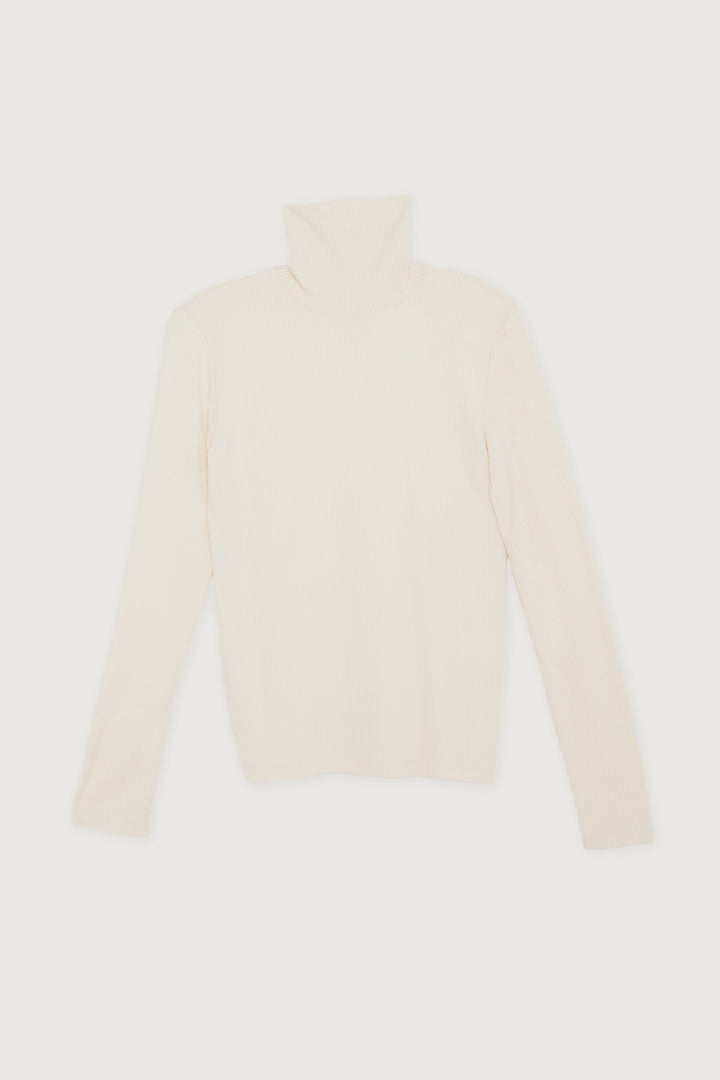 TURTLENECK TOP in Oatmeal — alternate angle