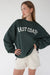 Oversized graphic sweatshirt in deep green e — main image