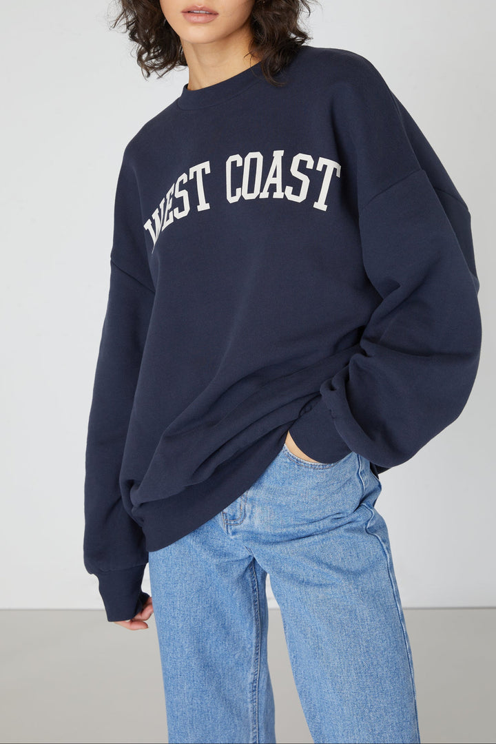 OVERSIZED GRAPHIC SWEATSHIRT in Parisian Night Birch W — alternate angle
