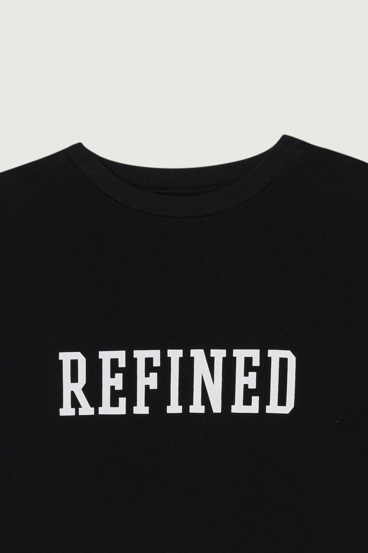 OVERSIZED GRAPHIC CREWNECK in Black Cream — alternate angle