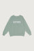 Oversized graphic crewneck in misty green cream — main image