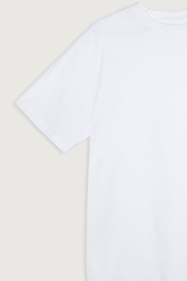 RELAXED FIT TEE in White — alternate angle