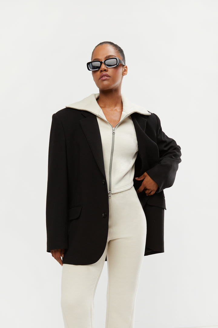 FITTED ZIP-UP in Birch Sage — alternate angle