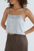 Sparkly pleated tank top in silver — main image