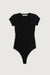 Square neckline bodysuit in black beauty — main image
