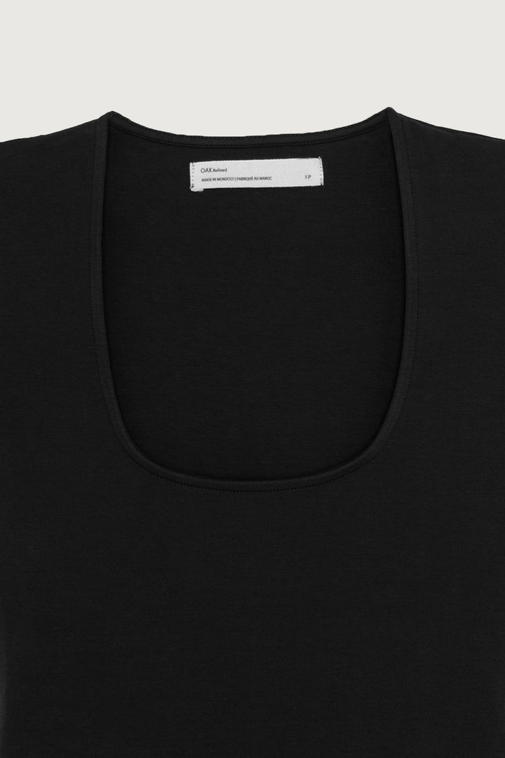 SQUARE NECKLINE BODYSUIT in Black Beauty — alternate angle