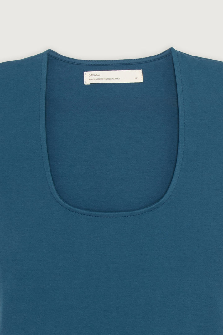 SQUARE NECKLINE BODYSUIT in Legion Blue — alternate angle