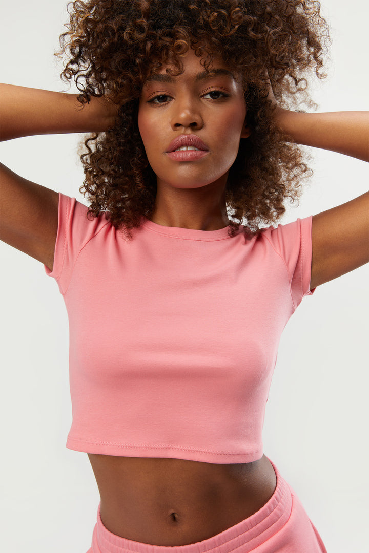 CROPPED T-SHIRT in Confetti — alternate angle