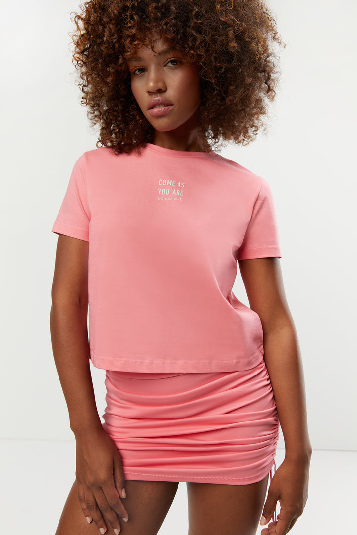 COME AS YOU ARE T-SHIRT in Confetti White Asparagus — alternate angle