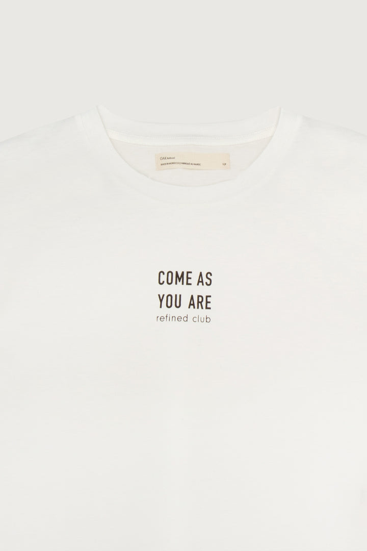 COME AS YOU ARE T-SHIRT in Snow White Black — alternate angle