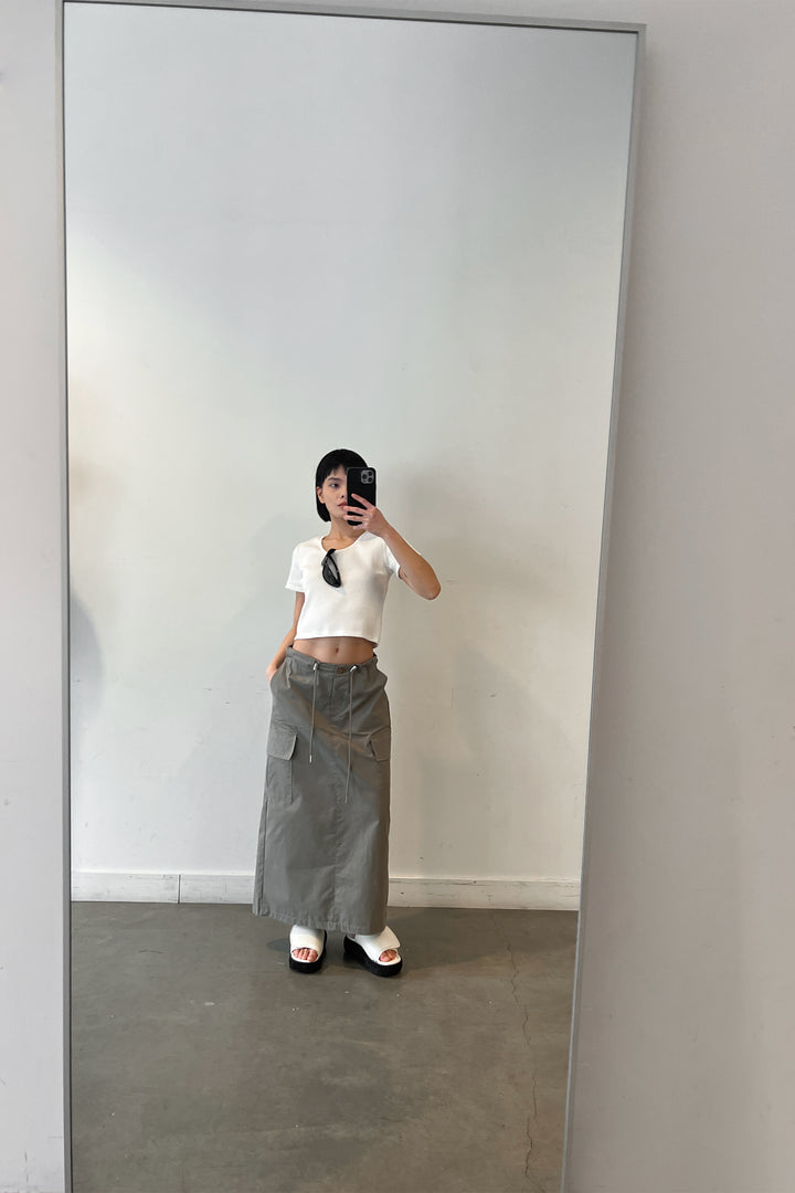 BABYDOLL T-SHIRT in White — alternate angle