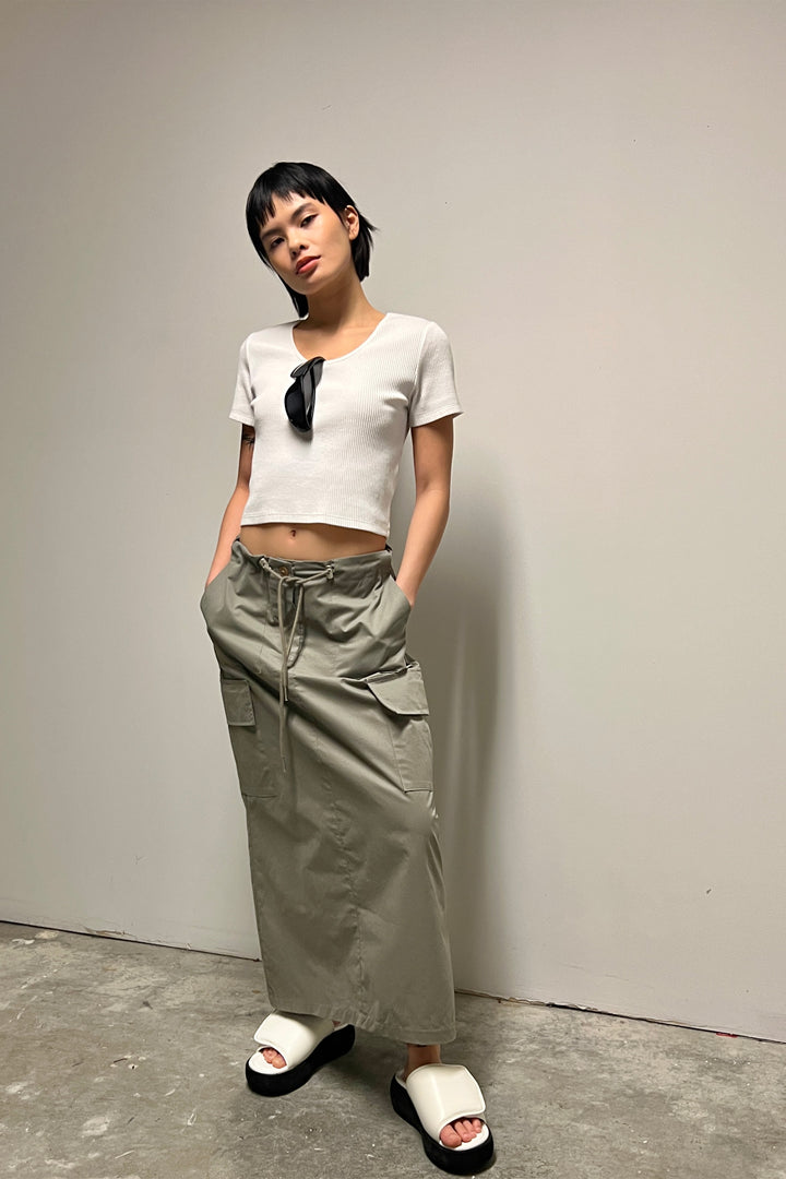 BABYDOLL T-SHIRT in White — alternate angle