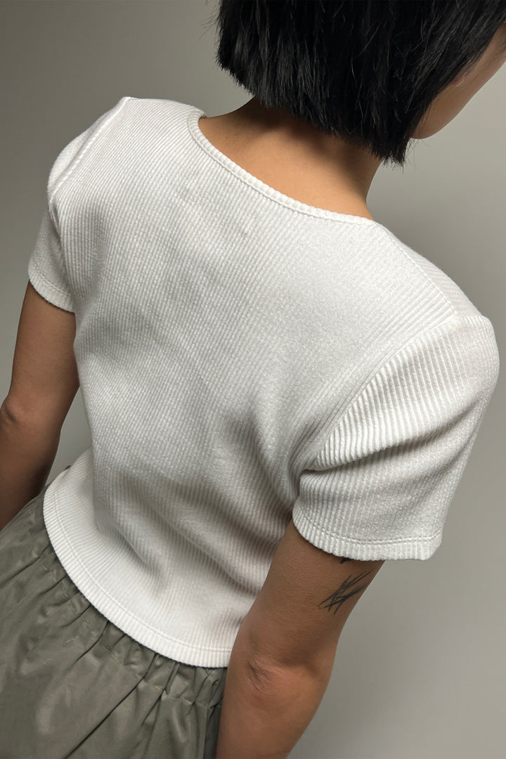 BABYDOLL T-SHIRT in White — alternate angle