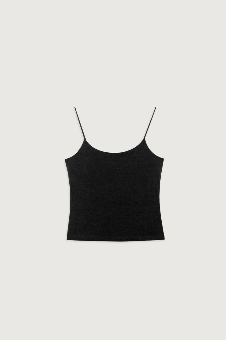 SLIM FIT TANK in Black — alternate angle