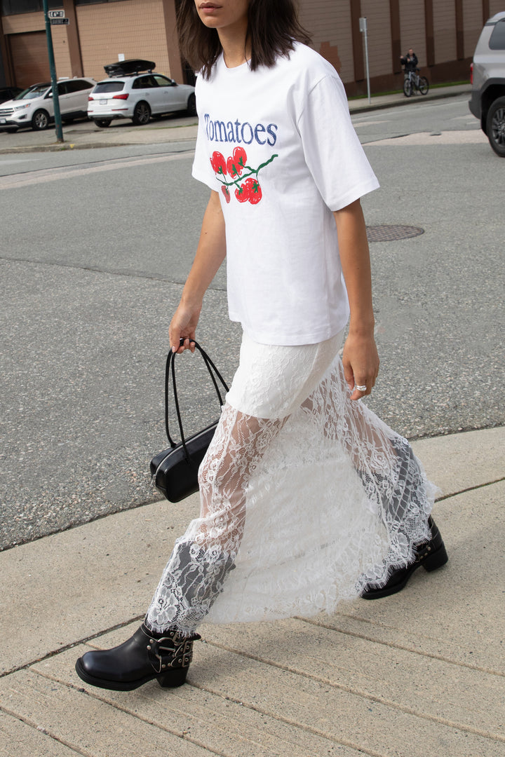 TOMATO GRAPHIC T-SHIRT in White — alternate angle