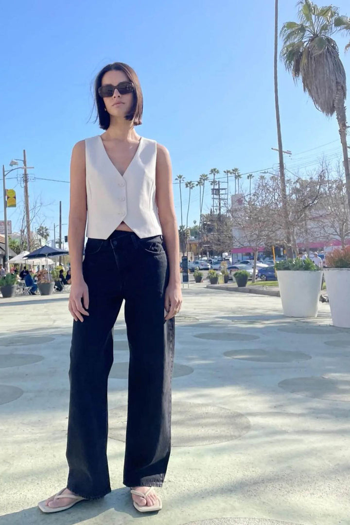 SUITING VEST in Oatmeal — alternate angle