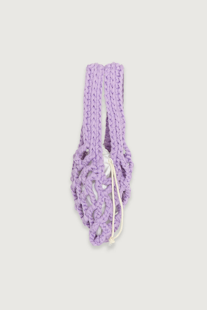 KNIT WOVEN BAG in Lavender — alternate angle