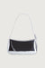 SILVER VINYL SHOULDER BAG