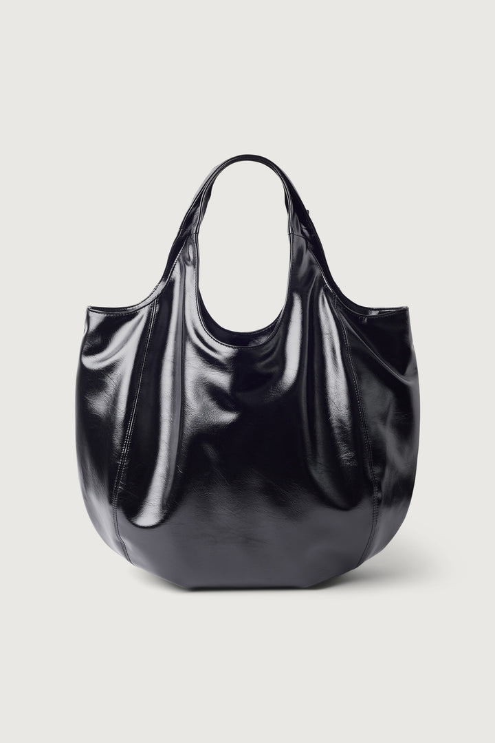 PADDED VEGAN LEATHER TOTE BAG